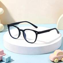 زوج واحد من نظارات الأطفال بإطار مربع مزخرف بمسامير مفردة، تصميم ثنائي اللون، أسلوب موضة لطيف، مناسب للمدرسة والارتداء اليومي والملابس المنزلية - متعدد الألوان - مشاهدة 8