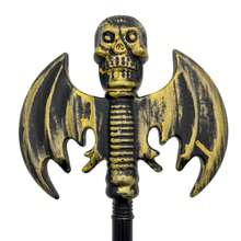 Adereços de Brinquedo de Halloween Morcego com Chifres de 3 Seções, Cabeça de Fantasma Iluminada, Nariz, Foice de Plástico Soprado Estilo Antigo Grande, Adereços de Fantasia de Halloween Luvas de Garra de Lobo Realistas e Engraçadas, Adequado para Cosplay, Apresentação de Filme e Acessórios de Festa - Multicolorido - Visão 4