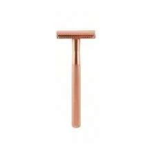 1 st roséguld dubbelkantad säkerhetsrakkniv, återanvändbart rakningsverktyg för kvinnor och män, tillbehör för ansikts- och kroppshårborttagning, personlig vård för resor och skolstart - En storlek passar alla - Visa 12