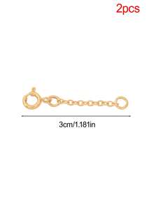 2 buah Gesper Pegas Stainless Steel Rantai Ekor Panjang Aksesoris Pengatur Rantai untuk Konektor Kalung Pembuatan Perhiasan DIY - Rantai ekstensi DIY - View 19