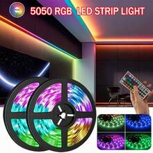 Acosh Neon 臥室 LED 燈條,3.28英尺(1 捲)至 98.42英尺(2 捲)RGB LED 燈條,附 44 鍵紅外線遙控器,5V USB LED 燈條,背膠式,可調色,臥室與派對裝飾 - RGB - 查看 2