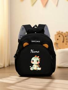This Customizable Mini Cartoon Dinosaur Print Backpack Features Adjustable Shoulder Straps, Hand-Held Design, Zipper Closure, And Is Made Of Nylon Material. It Is Very Suitable For Daily Use, Shopping, And Traveling. It Also Makes A Great Gift For Birthdays Or Christmas., Kawaii Aesthetic - Multicolor - View 36