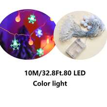 1pc Home Decor Star String Light Of 1.5/3/4.5/6/10M, Christmas Decor Snowflake Frosted Ball Light String, Battery Powered Indoor Room Decor Fairy Star Light, Bedroom , Wall Decor Light String, Suitable For Weddings, Parties Decoration Light String - White - View 12