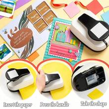 1pc Stamp Punch, Square Hole Punch, 1 Inch Paper Punch, 2 Hole Punch, Punch For Scrapbooking Projects - Multiple Styles - View 4