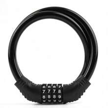 Minimalist Keyless Bicycle Combination Lock Flexible Steel Cable Lock Unisex Adult Portable Resettable Wheel Lock Suitable For Scooter Motorcycle Travel Back To School Season Outdoor Cycling Safety Gear Tool - A - View 14