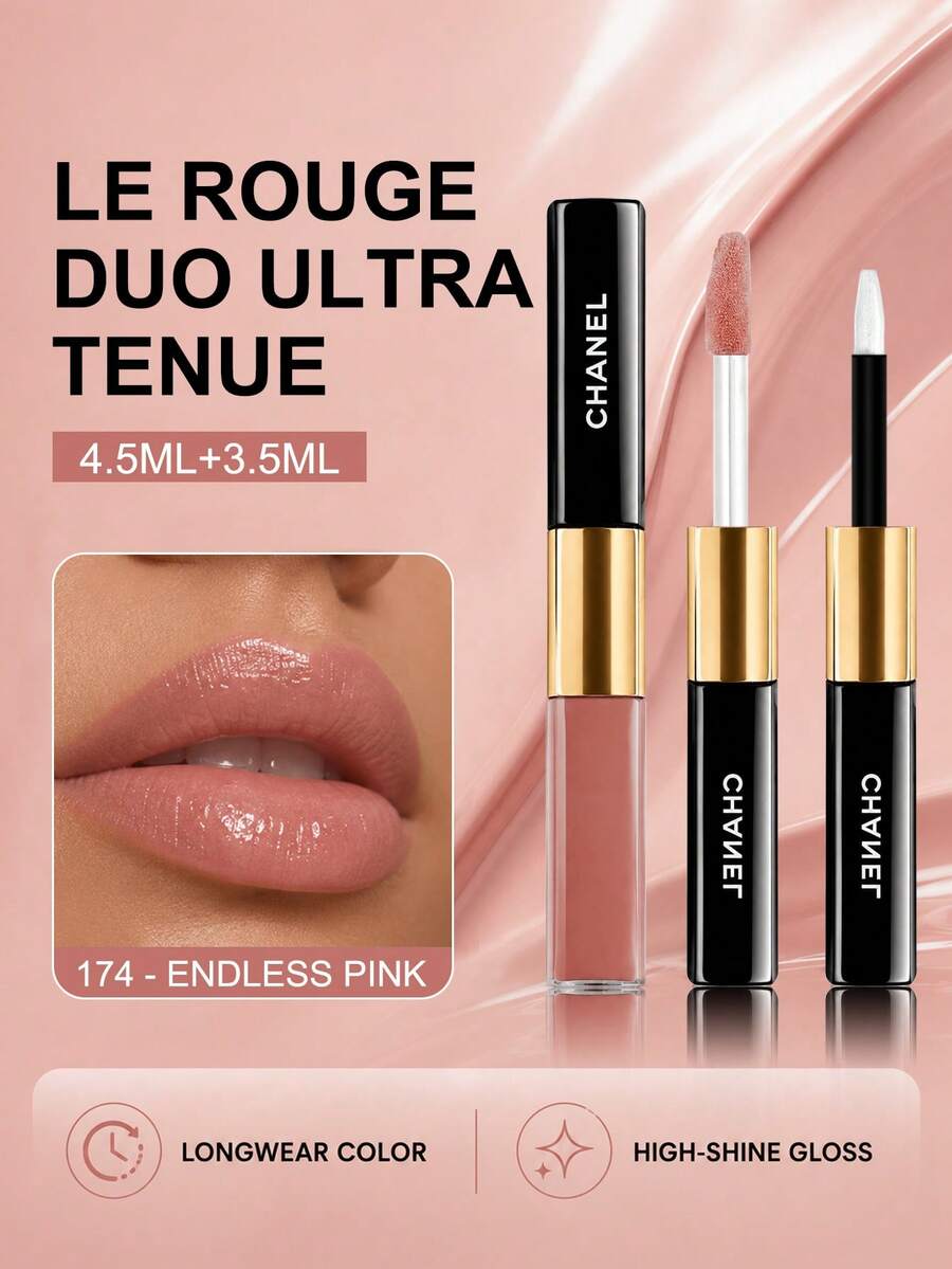 Chanel LE ROUGE DUO 持久唇彩 -174 ENDLESS PINK -4.5ml-0.15FL.OZ. -3.5ml-0.11FL.OZ. - Colour -174 ENDLESS PINK -4.5ml-0.15FL.OZ. -3.5ml-0.11FL.OZ. - 查看 1
