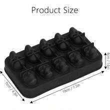 3D Skull Ice Cube Mold Tray – Silicone Halloween Ice Mold With Lid For Whiskey, Cocktails, Iced Coffee & Spooky Party Drinks (Great For Chocolate, Cake Decor & Halloween Celebrations) - Multicolor - View 2