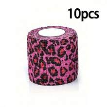 Printed Elastic Sports Bandage - Premium Tattoo Bandage | 2" X 177" Non-Slip Non-Woven Fabric, Pink Leopard Print Pattern, Provides Support & Protection - Multicolor - View 12