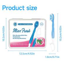 Mini Disposable Toothbrush With Toothpaste And Toothpick, Tongue Cleaner, Fresh Breath, Tongue Scraper, Suitable For Work Or Travel, 10pcs/Box - Multiple Flavors/various Styles - View 3