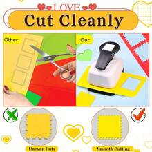 1pc Stamp Punch, Square Hole Punch, 1 Inch Paper Punch, 2 Hole Punch, Punch For Scrapbooking Projects - Multiple Styles - View 6