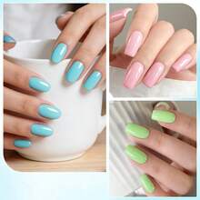 FOUR LILY 1件 10ml 嬰兒藍凝膠指甲油，無HEMA TPO 半永久浸泡式UV凝膠甲油，適合夏季美甲，持久、無鉛，DIY美甲設計裝飾，美甲彩繪凝膠，適用沙龍與居家美甲用品 - 淺藍色 - 查看 9