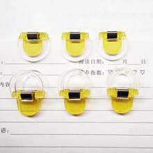 6pcs Transparent Bookmark Clips - 6 Colors Bookmark Clips, Binder Clips, Reading Accessories Clips, Fridge Magnet Clips, Transparent Sealing Clips - Acrylic Material, Kitchen Storage Airtight Sealing, Food Packaging Transparent Chip Clips, Snack Bag Clips, Sealing Clips, Pant Leg Clips, Transparent Long Tail Clips, Sleeve Length Adjustment Clips - A4 Binder Clips, Office And Home Kitchen Food Clips, Convenient For Fixing Documents, Colorful Transparent Acrylic Clips, Multi-Function Bag Clips, And Sticky Note Clips For Organizing Files And Documents In Home Or Office - Clip - View 11