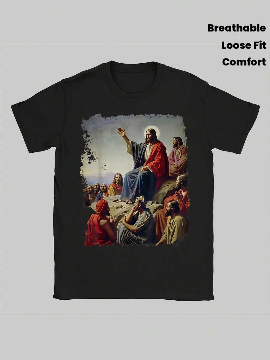 Men T-Shirts - 黑色 - 查看 1