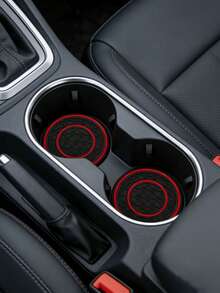 Anti-Slip Silicone Honeycomb Pattern Car Cup Holder Mat (1/2pcs) - Heat Resistant Universal Car Cup Holder, Dust-Proof Easy To Clean, Suitable For Most Car Models, Fashionable Modern Car Interior Accessory, Travel Essential, Enhance Car Storage And Decoration Effect - Coaster - View 4