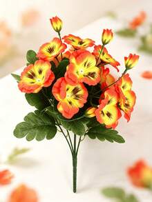 3pcs Artificial Small Wildflowers, Viola, Daisy, UV-Resistant Fake Plastic Flowers, Bulk, Suitable For Home, Wedding, Kitchen Garden, Dining Table, Indoor/Outdoor Decor (Mixed Colors), Valentine's Day, Birthday, Graduation Gift - Multicolor - View 4