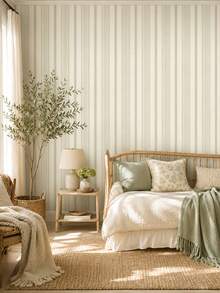SUPSTICKER 1PC Peel And Stick Stripe Wallpaper, Removable PVC Wall Decal, Modern Vertical Line Wall Covering For Bedroom Living Room Home Decor, 4 Styles - Multicolor - View 5