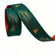 5 Yards Christmas Print Ribbon Set, Includes 4 Popular Christmas Patterns: Red Christmas Candy, Red Nutcracker, Green Christmas Tree, Pink Gingerbread Man Ribbon, Matte Polyester Base With Precise Edge Locking, Resistant To Fraying, Suitable For DIY Holiday Decorations, Christmas Tree Wreaths And Other Ribbon Decor Crafts - Multiple Specifications - View 10