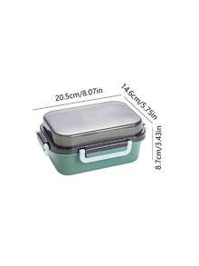 Caja bento portátil de doble capa, resistente al calor y a prueba de fugas, disponible en múltiples colores, adecuada para estudiantes, camping, trabajadores de oficina, aplicable para uso en el hogar, oficina y al aire libre. - Multicolor - Ver 5