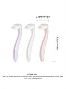 Mini Intimate Hair Razor Set - Personal Hygiene Bikini Line Trimmer For Women Men Pubic Leg Armpit Upper Lip Hair - Baby Pink - View 8