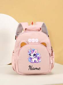 Ransel Mini Nilon yang Dapat Disesuaikan dengan Motif Unicorn Kartun, Tali Bahu yang Dapat Diatur, Penutup Resleting, Hadiah Ulang Tahun - MultiWarna - View 33