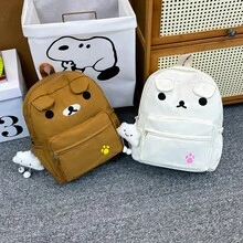 San-X Cute Bear Rilakkumas Large Capacity Fashion Student Backpack Shoulder Bag Gift - Multicolor - View 12