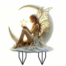 Cross-Border New Fairy With Wings 2D Flat Acrylic Potted Plant Decoration Garden Yard Ground Stake - A - View 5