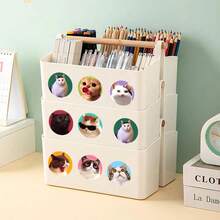500pcs Cute Cat Doodle Roll Stickers, 1 Inch Round, Multiple Styles Available, Minimalist Healing Art Style, Real Pet Photography Patterns, Cat Lover Creative Stationery Stickers, Suitable For Small Business Package Sealing, Baking Handmade Packaging, Floral Gift Decoration, Holiday Gift Wrapping, DIY Scrapbook Materials - Multicolor - View 7