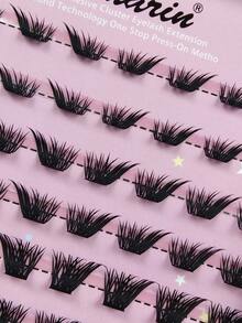80 Pcs D Curl Natural Cluster Lashes 6-16mm Mixed Cat Eye Lashes Left And Right Eye Spiky Individual Lashes Manga Pointed Lashes Clusters False Lashes False Eyelashes Fake Lashes Individual Eyelashes - View 3