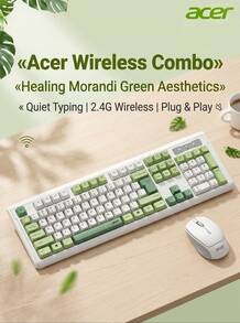Acer 無線鍵盤滑鼠組 使用方便 靜音辦公 薄膜鍵盤 打字手感舒適 桌上型電腦專用鍵鼠 高顏值 - 查看 1