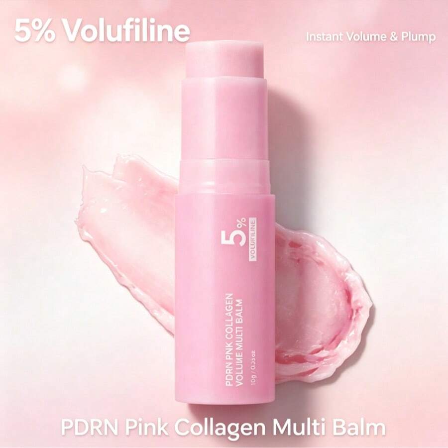 PDRN Pink Collagen Volume Multi Balm5% Volufiline Portable Moisturizing Firming Stick Anti-AgingDark Circle Puffiness Reducing Multi Skincare Balm - 膏狀 - 查看 1