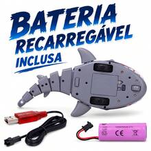 Brinquedo Tubarão de Controle Remoto Cinza - Castela - Cinza - Visão 6