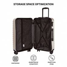 W WINGS Travel Luggage 4-Piece Set With Cabin, Medium, Large Suitcase And Vanity Case | 100% Polycarbonate, 360° Wheels, Lock - Beige - View 6