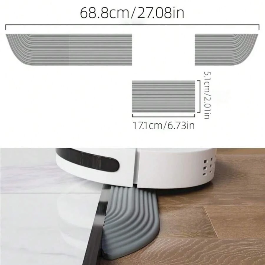 Robot Vacuum Ramp Strip, Flexible Climbing Strip, Specially Designed To Assist Robot Vacuum Climbing, Also Can Be Used As Floor Transition Strip - Split-type - View 1