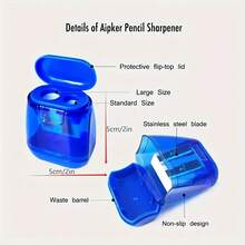 4pcs Manual Pencil Sharpeners - Dual Hole Portable Design, Suitable For Students, Office, Classroom And Home Office (Random Color) Back To School - Multicolor - View 7