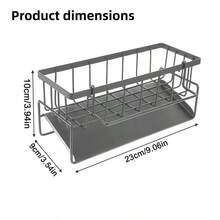 Kitchen Sink Organizer Rack, Countertop Sponge Holder With Towel Bar And 30° Drainage Tray, Suitable For Storing Sponges And Kitchen Utensils, Applicable For Kitchen And Bathroom, Back To School Essential - Multicolor - View 11