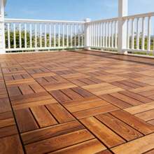 20 Piezas Pisos de Madera Carbonizada para Exterior 30x30cm Deck Impermeable para Jardín, Terraza, Balcón o Interior, Piso Laminado Pino de Alta Resistencia, Antideslizante y Anticorrosión - 12 madera aceitada - Ver 8