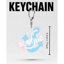 1pc Original 2D Acrylic Keychain Cartoon Fish Character Ocean Series Colorful Hand-Drawn Style Bag Charm Fan Merchandise Casual Party Acrylic Keychain Phone School Souvenir Gift Bag Pendant All Seasons Company Event Commemorative Gift For Girlfriend - Multicolor - View 3