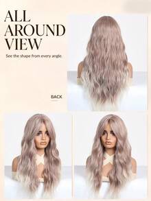 26-Inch Ombre Color Curly Wavy Wigs, Heat-Resistant And Durable Hairpiece For Cosplay Parties, Daily Use Hairpiece. Perfect For Daily Elegance And Heat-Resistant, Colorful Cosplay Synthetic Hairpiece - Multicolor - View 6