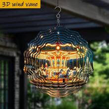 Kincir Angin Berputar 3D yang Menawan untuk Malam yang Hangat, Dengan Kait Berputar, Kincir Angin Bergaya Kreatif untuk Semua Musim, Pemasangan Mudah, Cocok untuk Natal, Halloween, dan Acara Hadiah Liburan Lainnya (Liontin Tidak Termasuk), Gaya Acak - A - View 3