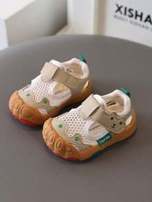 1 Pair Baby Functional Walking Shoes, Spring/Autumn Breathable New Soft Sole Anti-Slip Sports Shoes - Khaki - View 5