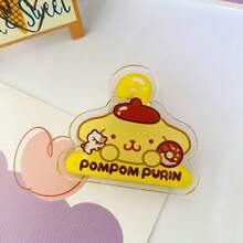SANRIO 5PCS/10PCS Random Color Cute Cartoon Print Acrylic Ticket Clips, Colorful Animal Shaped Strong Clips, Student Exam Paper File Organizer, Planner Photo Decoration Clips, Office Desk Organizer Stationery, Holiday Gift, Halloween Healing Style Cute Stationery - A-random Color - View 10