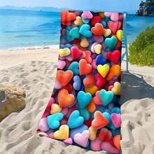 1 PC Printed Microfiber Beach Towel, Swim Towel, Soft Portable Lightweight Towel For Beach, Swimming Pool, Travel, Camping - Natural Style H - View 4