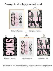 1/3pcs Frameless Leopard Print Y2K Retro Poster, Skateboard Urban Style Wall Decor, Suitable For Bedroom, Dorm, Party, Back To School Personalized Retro Gift - Multi-color - View 7