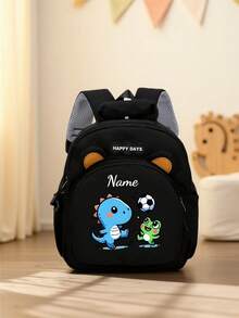This Customizable Mini Cartoon Dinosaur Print Backpack Features Adjustable Shoulder Straps, Hand-Held Design, Zipper Closure, And Is Made Of Nylon Material. It Is Very Suitable For Daily Use, Shopping, And Traveling. It Also Makes A Great Gift For Birthdays Or Christmas., Kawaii Aesthetic - Multicolor - View 30