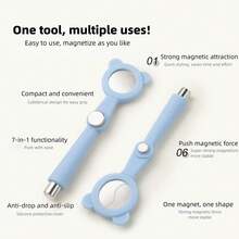 MIANEL GEL Best-Selling 7-In-1 Cat Ear Shaped Nail Art Magnet Tool, Multi-Functional New Design, Strong Magnetic Force, Cute Versatile Nail Art Accessory, Suitable For Salon And DIY Nail Art, Beginner Friendly - Multicolor - View 10