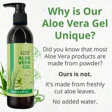 GZE Aloe Vera Gel 250ml/8.45fl.Oz, Hydrating Soothing Aloe Gel, Moisturize Dry Skin & Improve Dull Uneven Skin - 250ml - View 3