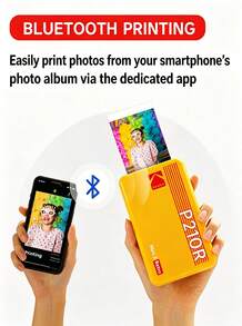 Kodak Mini2 Retro Photo Printer, All-In-One Replaceable Photo Paper, High-Definition Image Quality, Portable Home Use, Bluetooth Connection For Phone Photo Printing, Holiday Gift, Wedding, Birthday Gift - Multicolor - View 5
