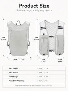 Lightweight Running Water Bottle Vest With Phone Pocket, Cycling Backpack With Multi-Functional Storage And Adjustable Water Bladder, Suitable For Running, Cycling, Hiking, Marathon And Fitness, Unisex - Multicolor - View 11