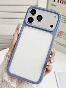 奢華純色保護手機殼,適用於 iPhone 17ProMax 17Pro,極簡防震後蓋 - 天藍 - 查看 4