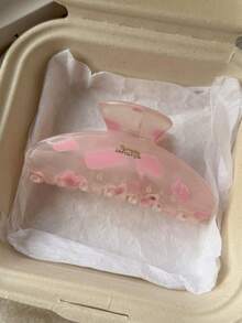 3件/1件 女款 10.6cm/4.13in 白色粉色棕色塑膠髮夾 時尚百搭高級優雅極簡純色髮爪 浴室髮飾 適合日常穿著、休閒、派對、通勤、海灘、度假、紮髮、馬尾、盤髮、洗臉、洗澡、化妝、搭配衣著、髮飾、髮夾（金標為單面） - 彩色 - 查看 5